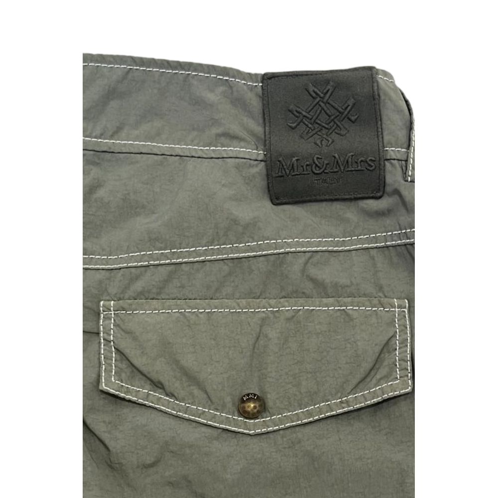 Green Fabric Men Pant