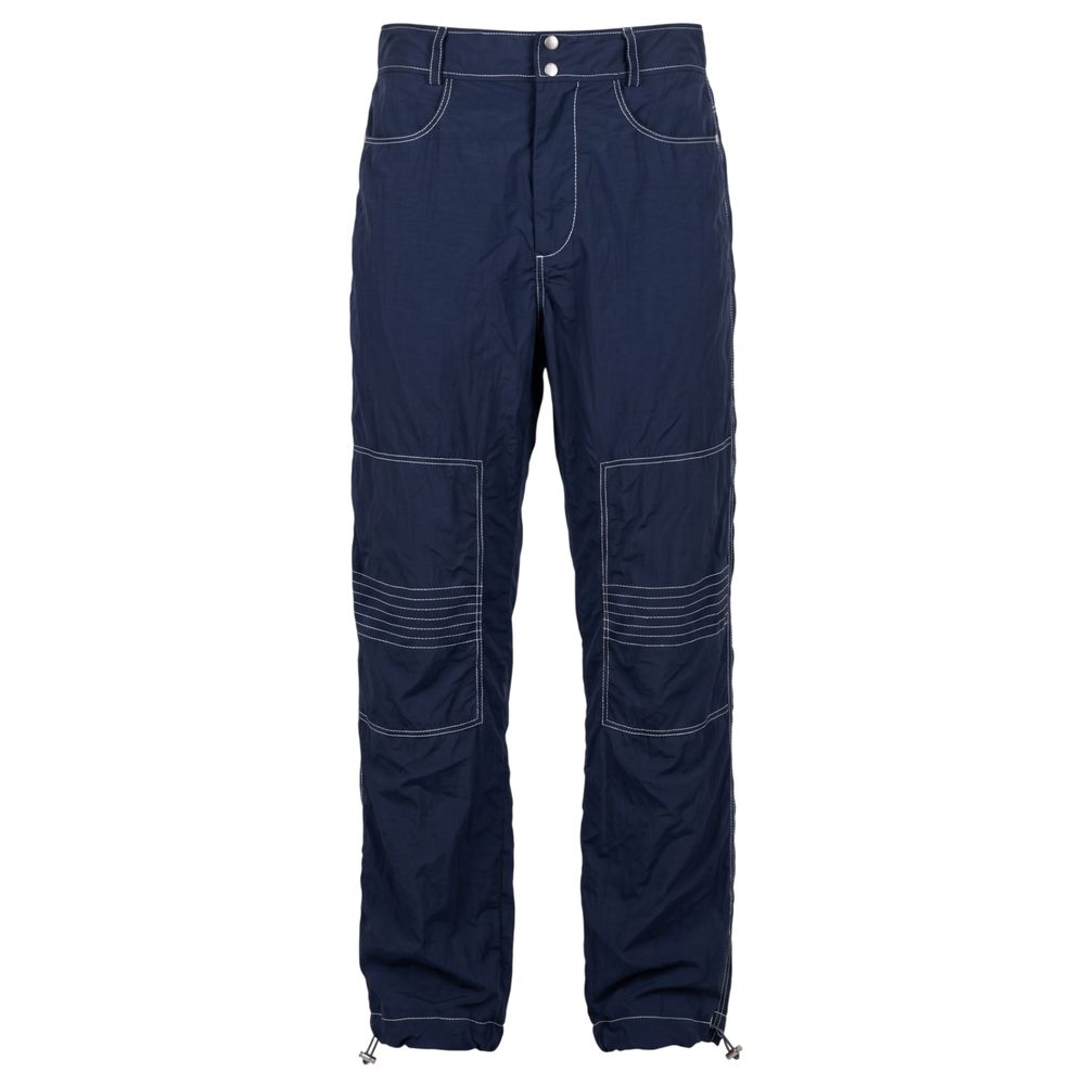 Blue Polyamide Men Pants