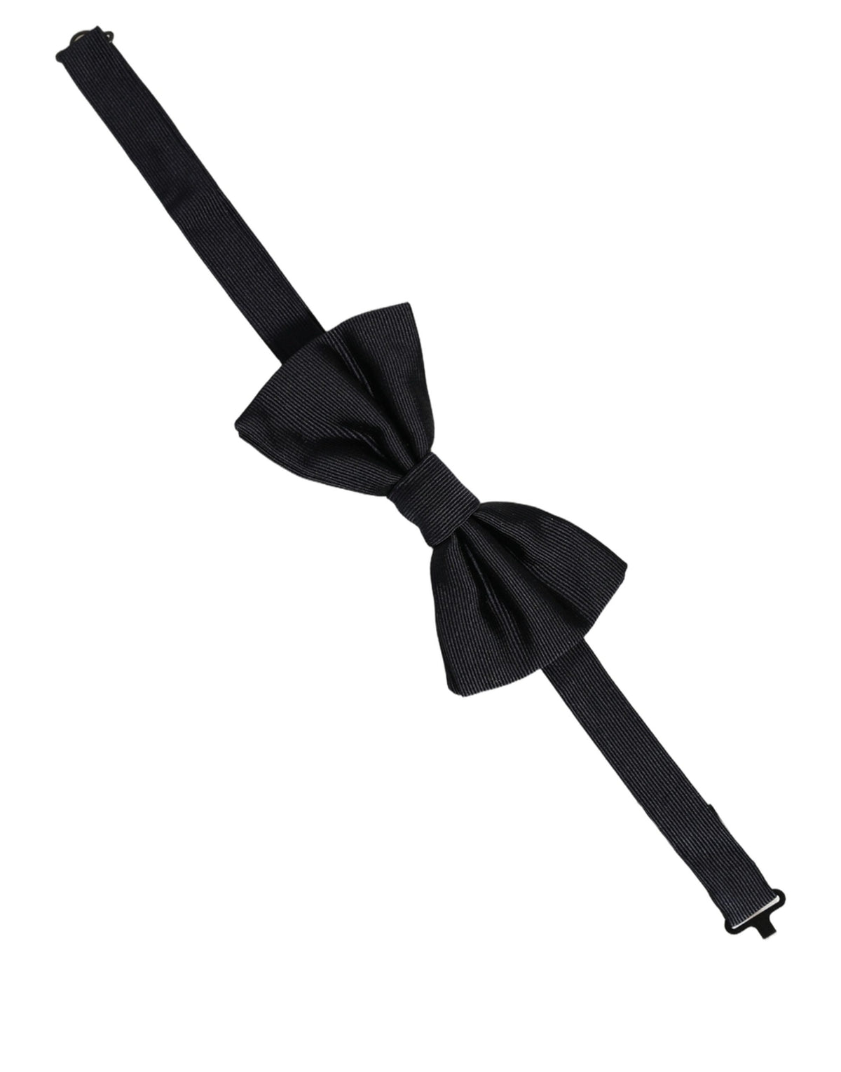 Men Dark Blue 100% Silk Adjustable Neck Papillon Bow Tie