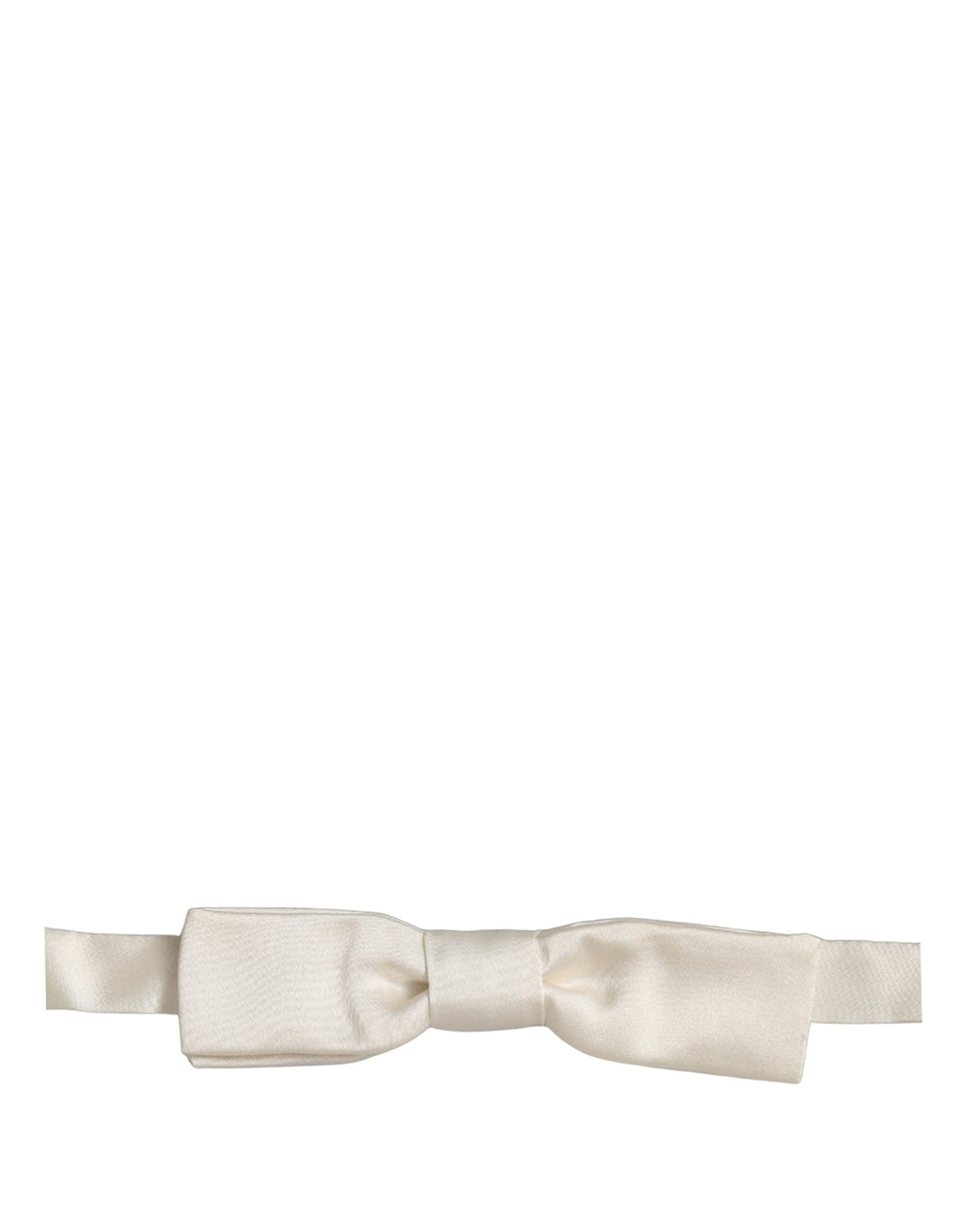 Men White 100% Silk Adjustable Neck Papillon Bow Tie