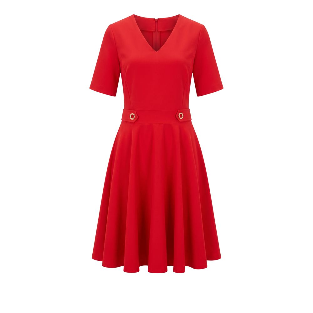 Red Poliestere Women Dress