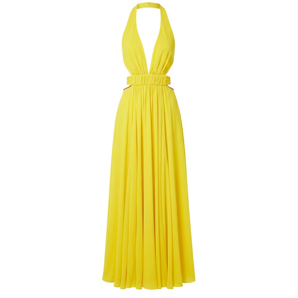 Yellow Viscose Women Dress