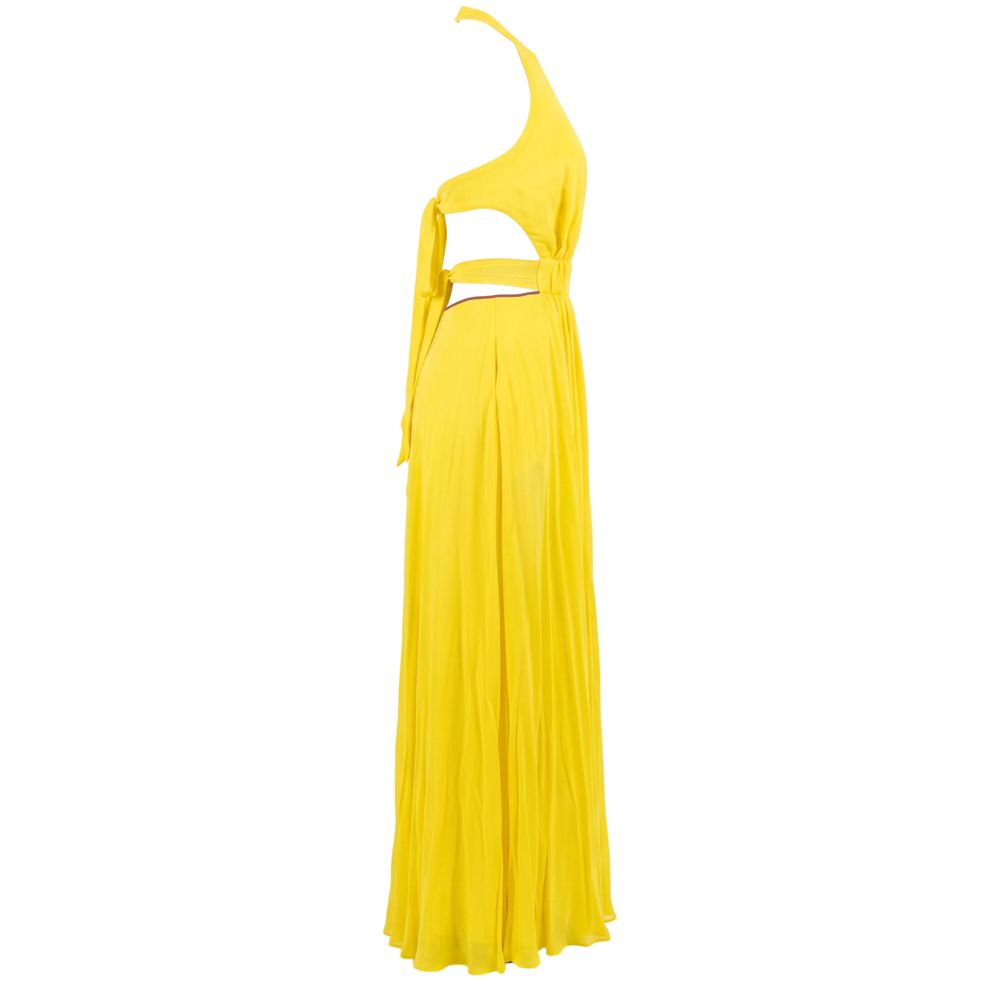 Yellow Viscose Women Dress