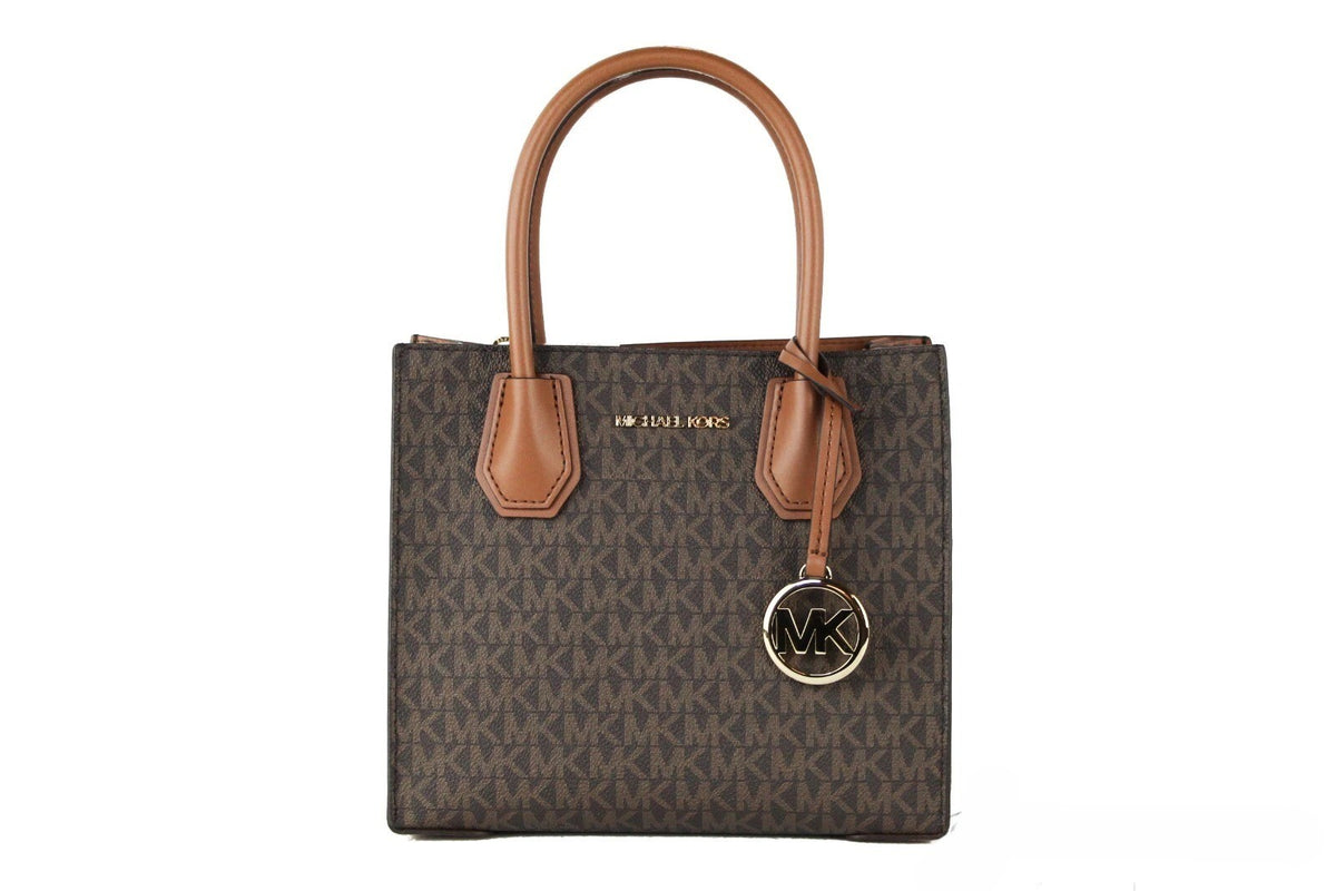 MICHAEL KORS Mercer 35S1GM9M2B Medium Logo And Leather Accordion Crossbody Bag In Brown