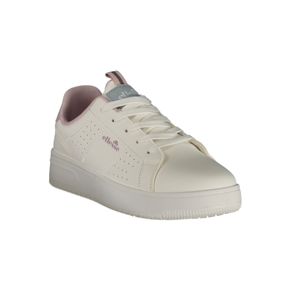 White Polyurethane Women's Sneaker