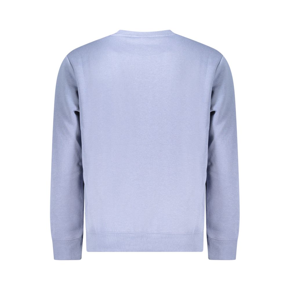 Blue Cotton Men Sweater