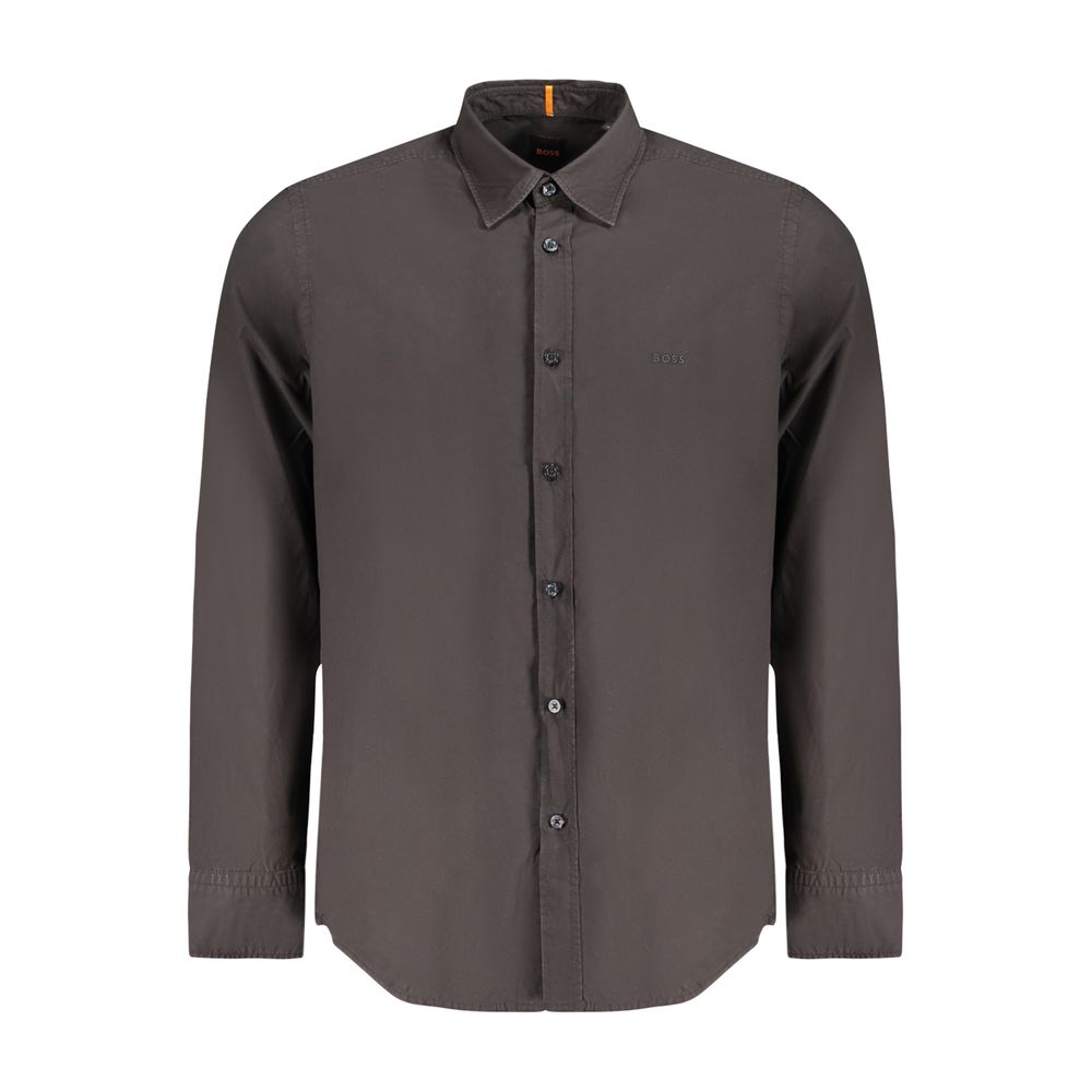 Black Cotton Men's Shirt