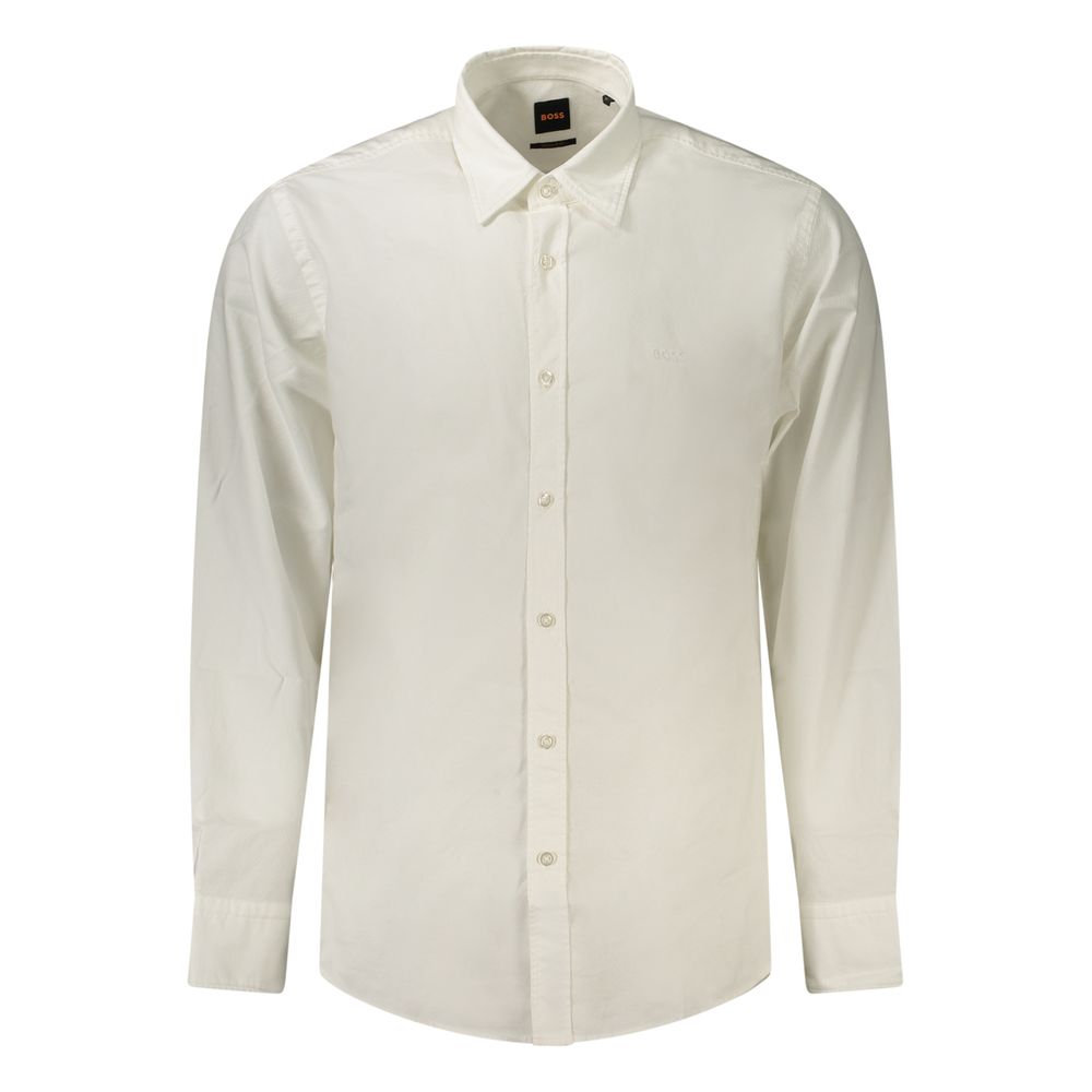 White Cotton Men's Shirt