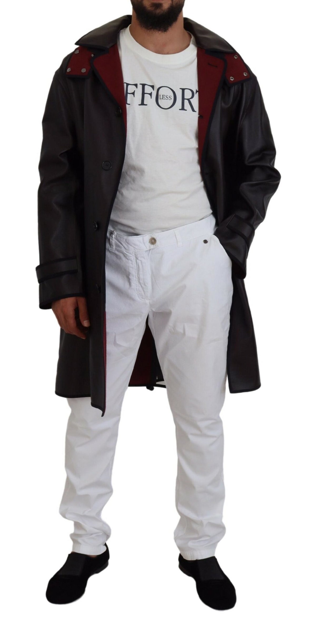 Black Trench Hooded Parka Cotton Jacket