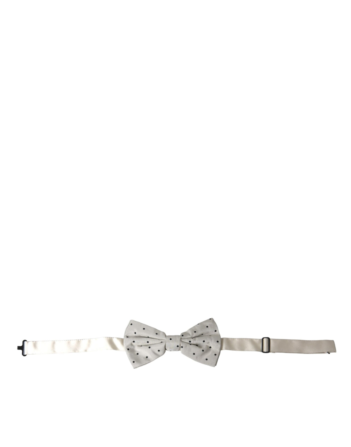 Gray Black Polka Dot Polyester Bow Tie Men