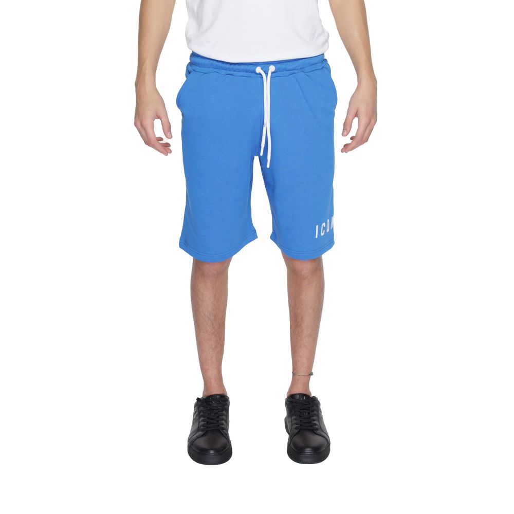 Blue Cotton Bermuda Shorts