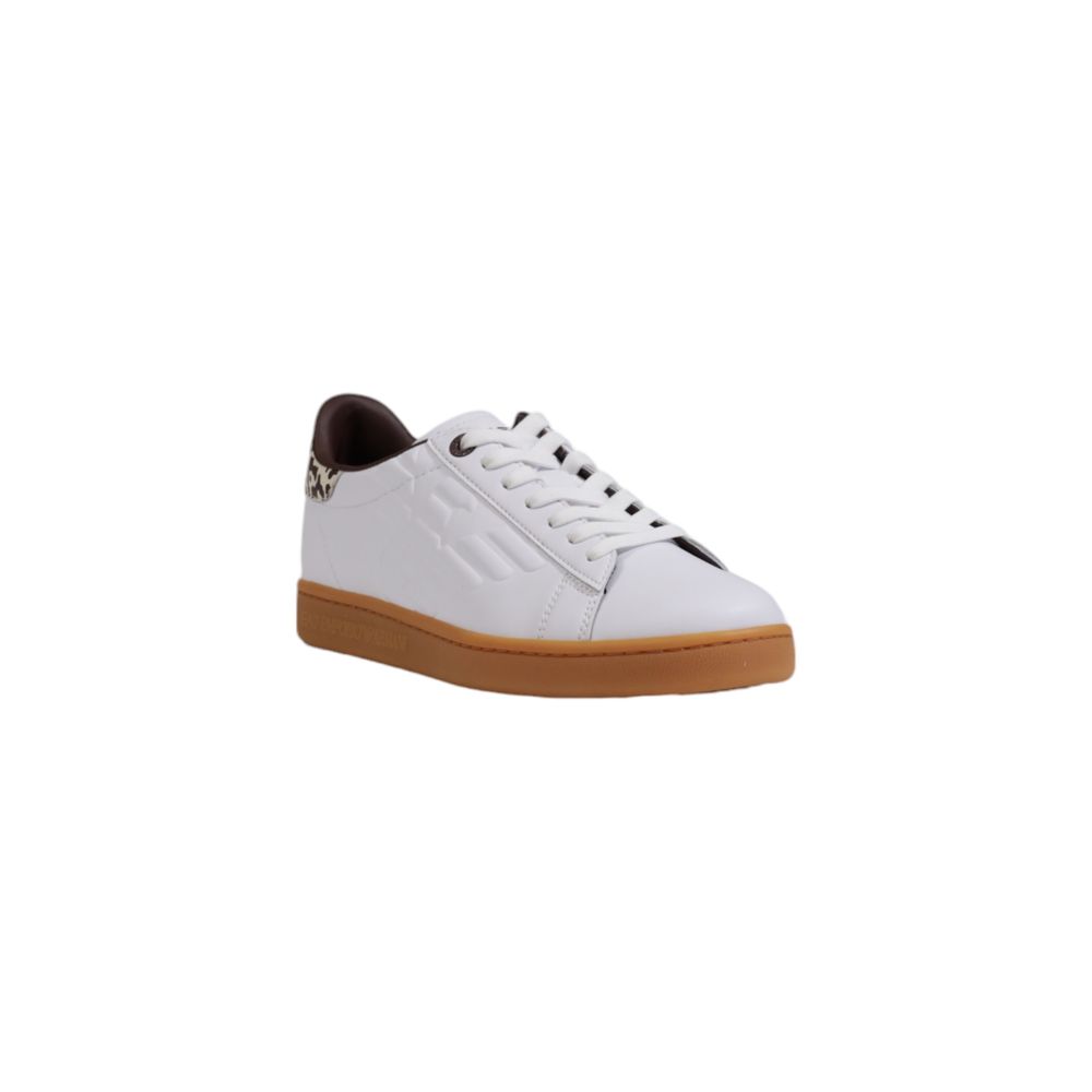 Beige Leather Low Top Sneakers