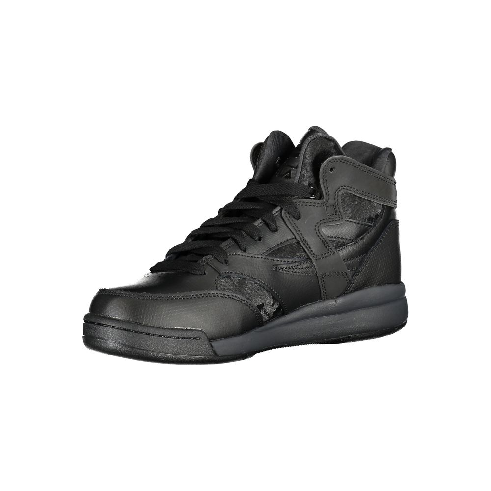 Black Polyurethane Women Sneaker