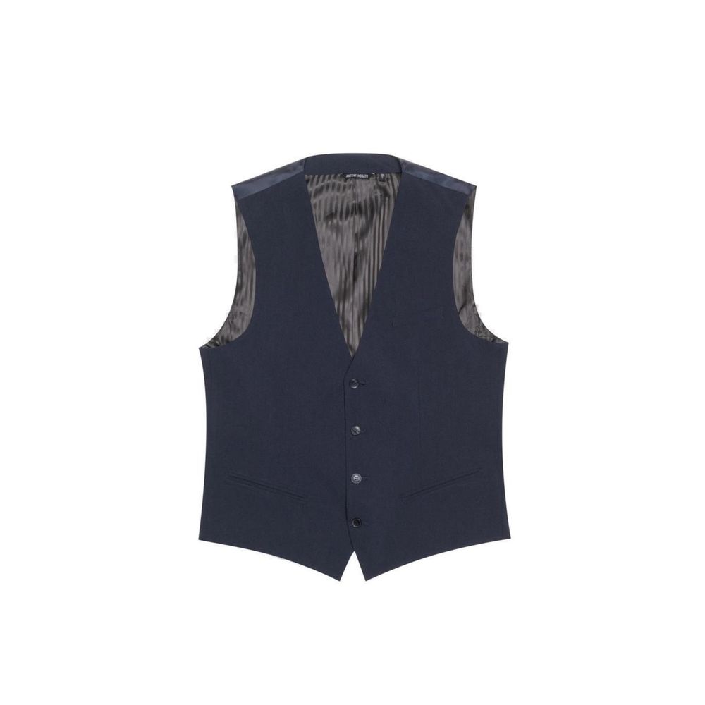 Blue Polyester Waistcoat