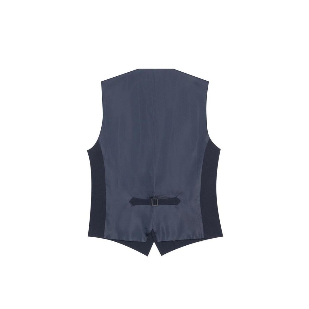 Blue Polyester Waistcoat