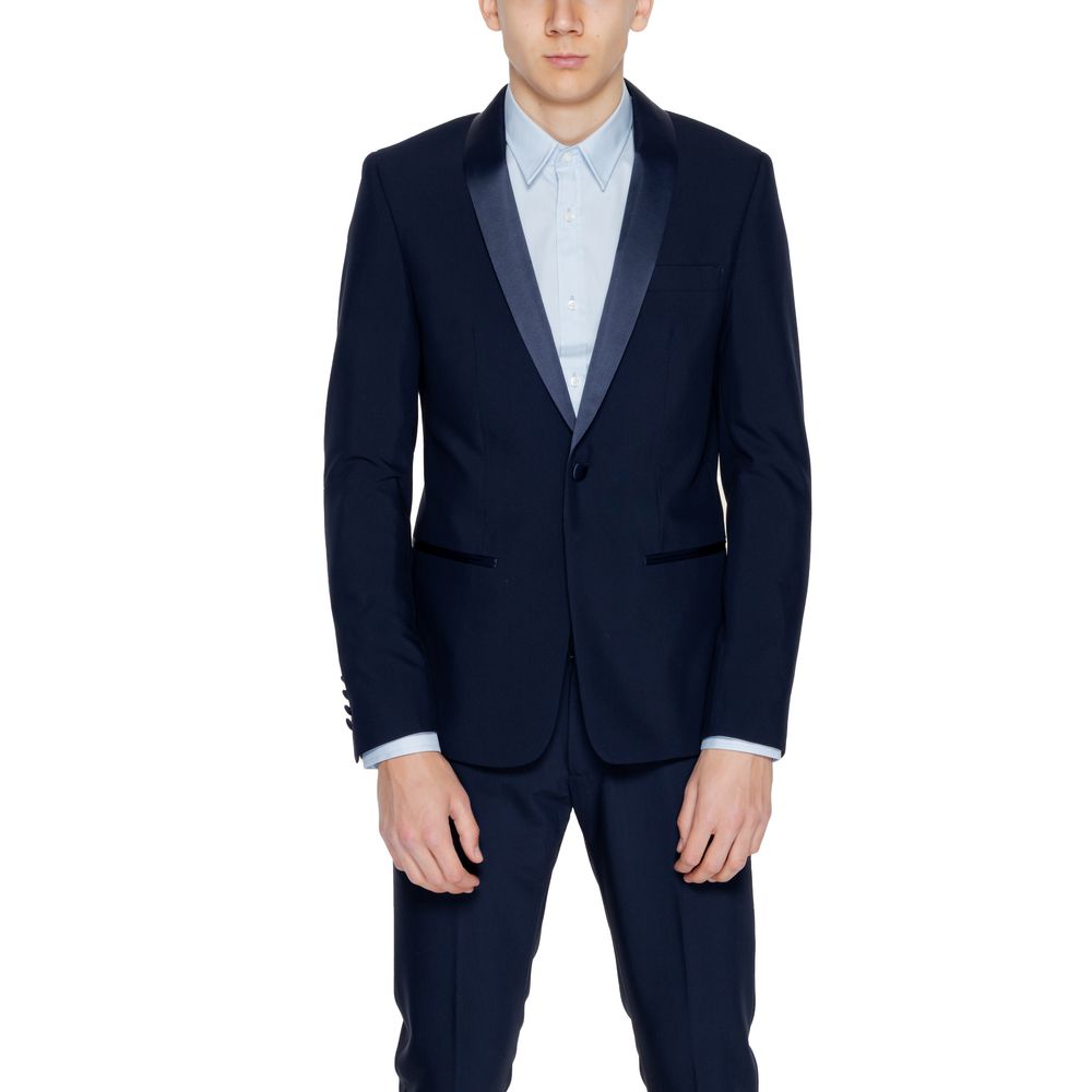 Blue Polyester Blazer