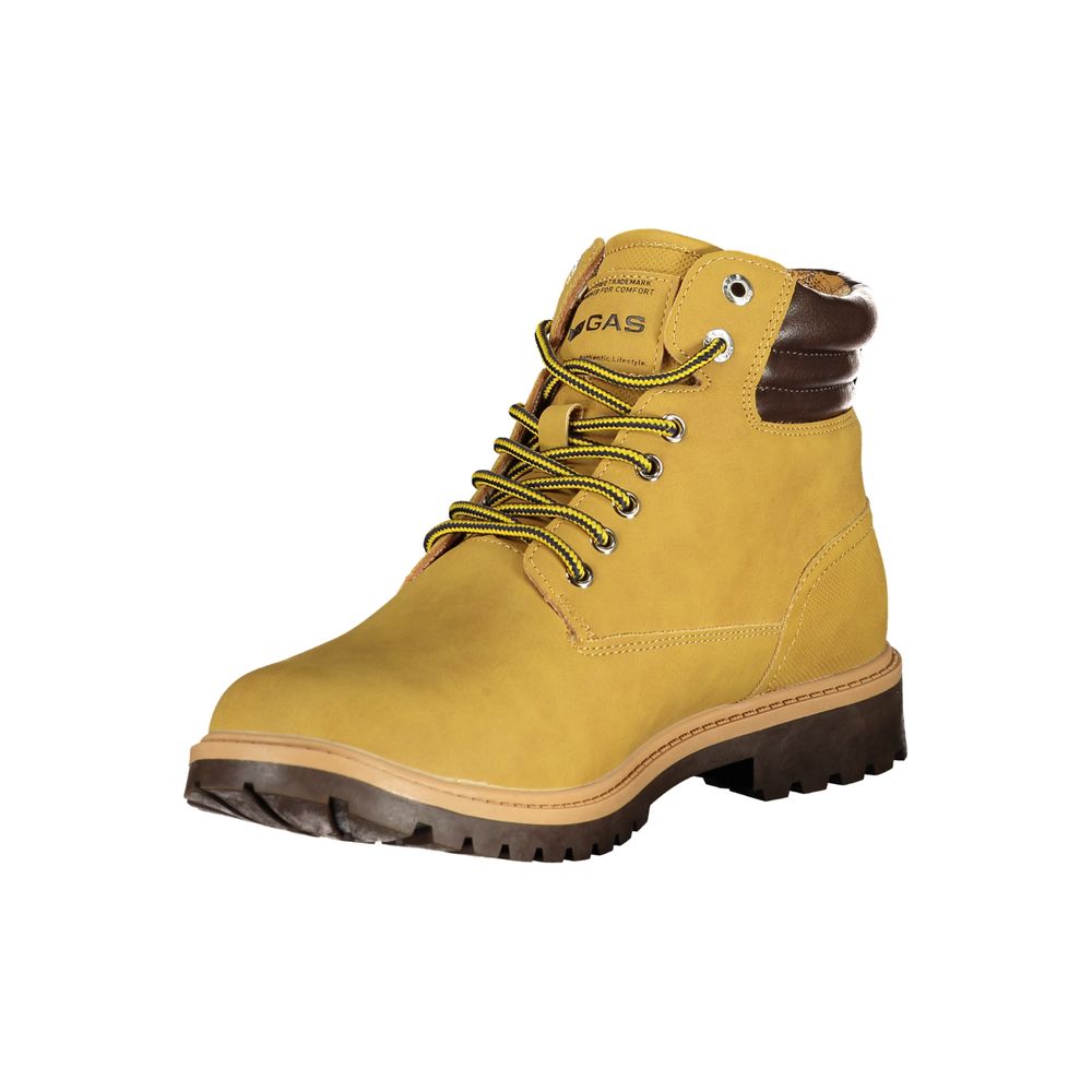 Beige Polyurethane Men Ankle Boot