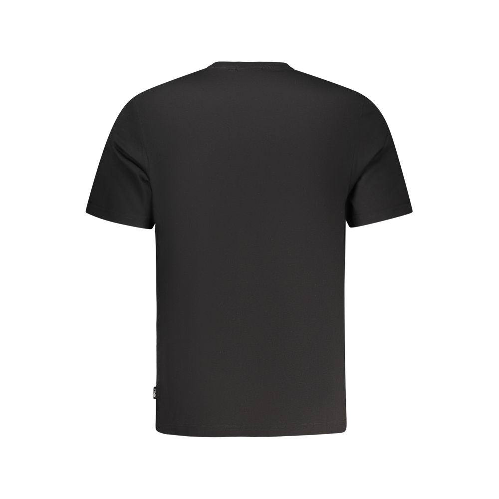 Black Cotton Men T-Shirt