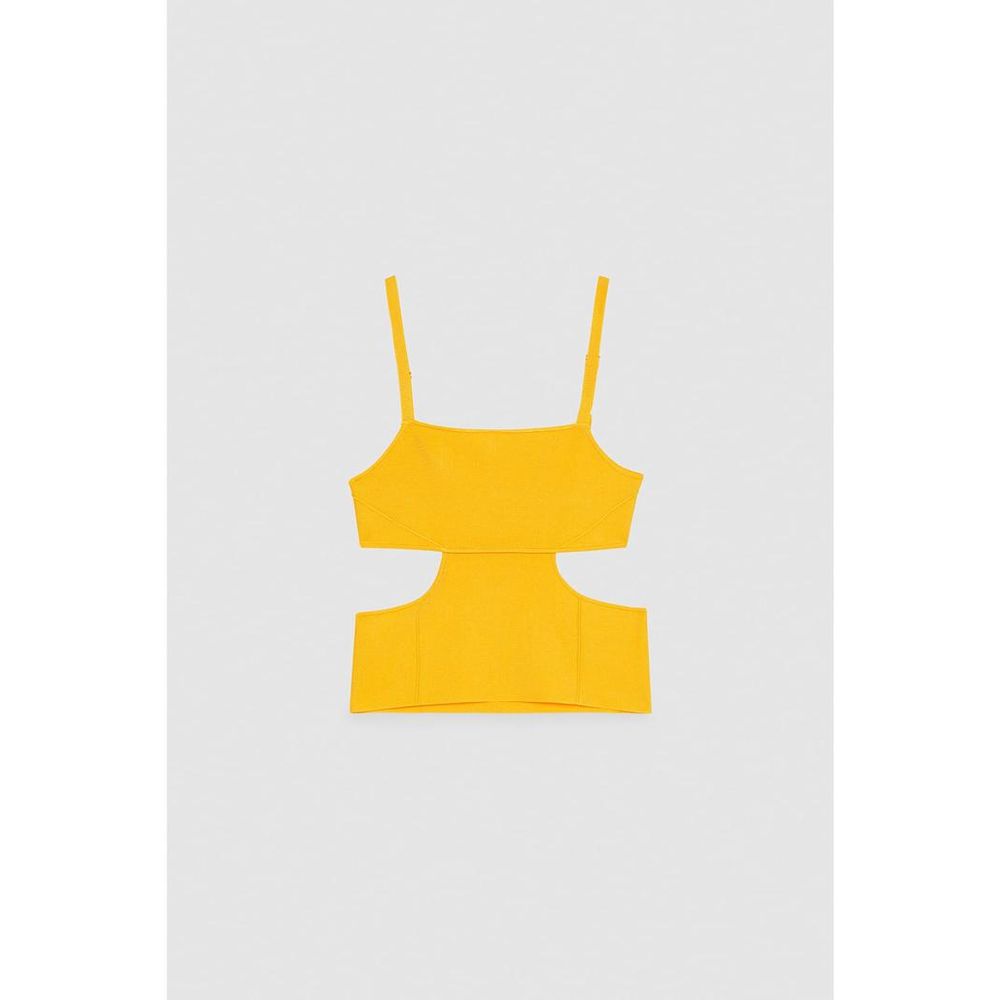 Orange Viscose Tank Tops