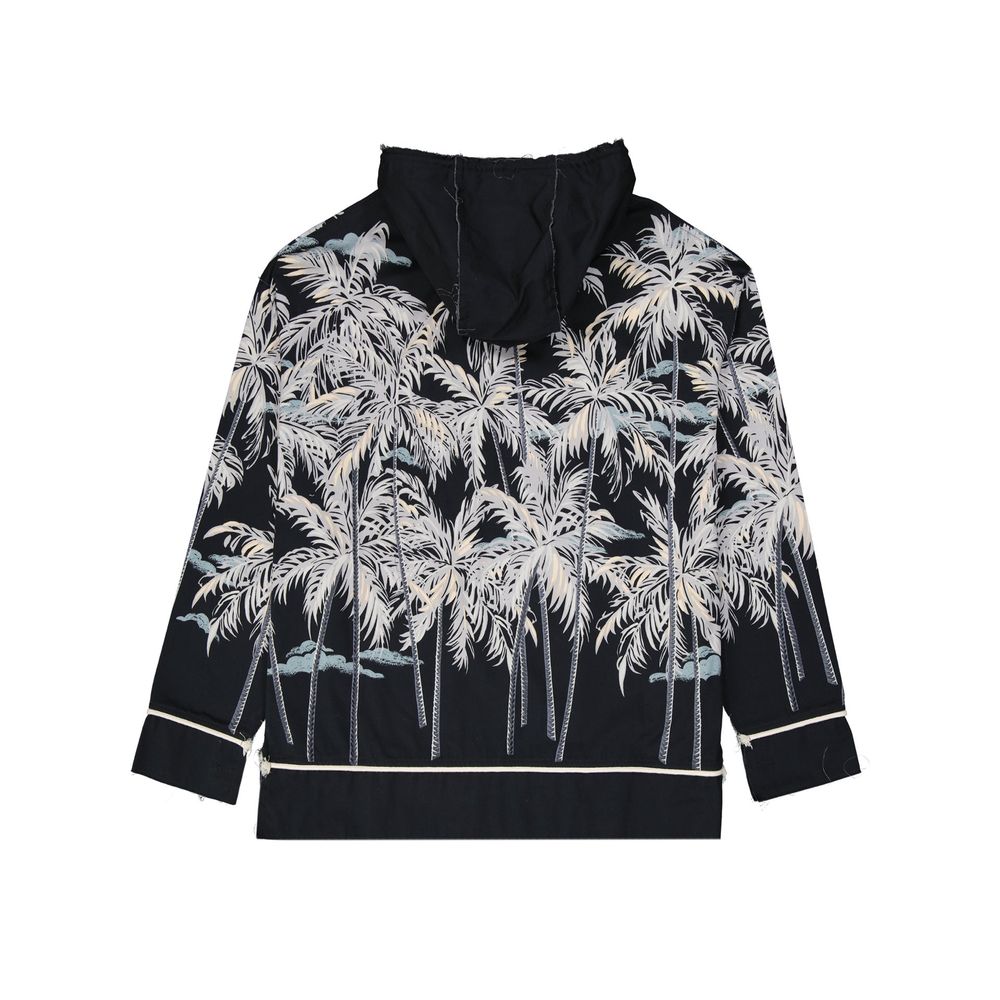 Black Cotton Shell Jacket
