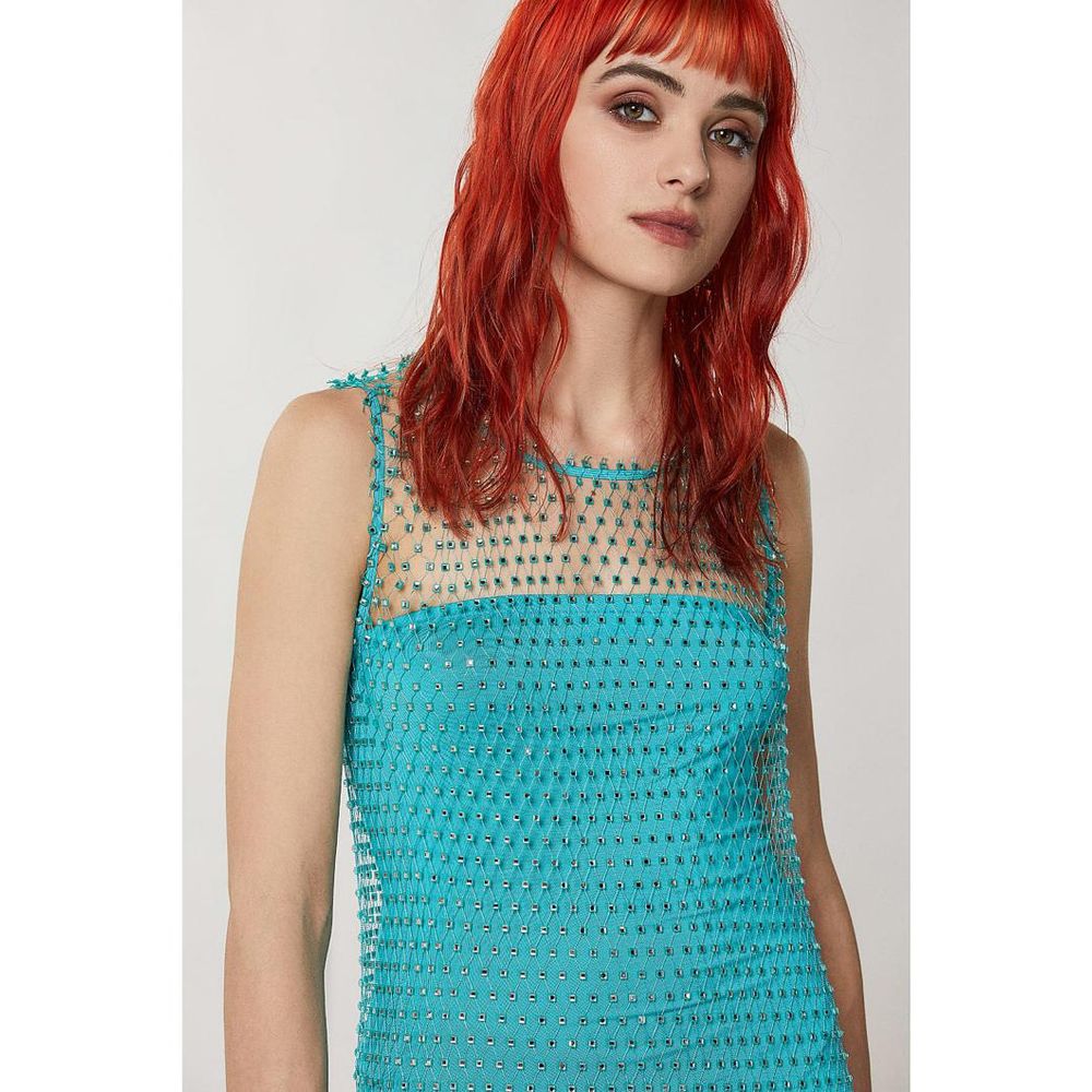 Multicolor Polyester Midi Dress