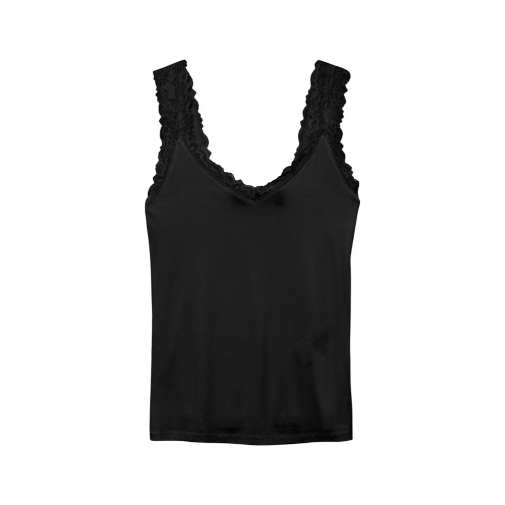 Black Viscose Tank Tops