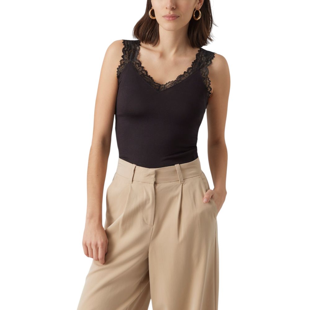 Black Viscose Tank Tops