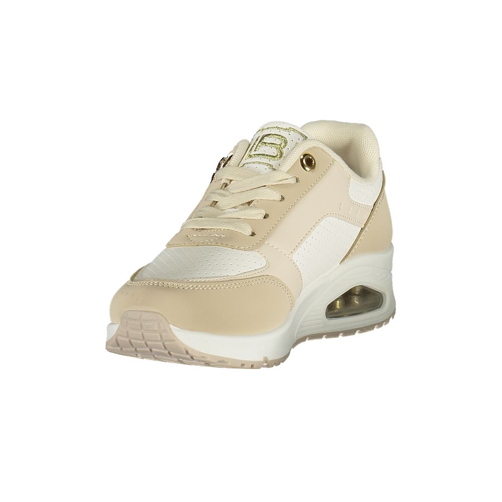 Beige Polyurethane Women Sneaker