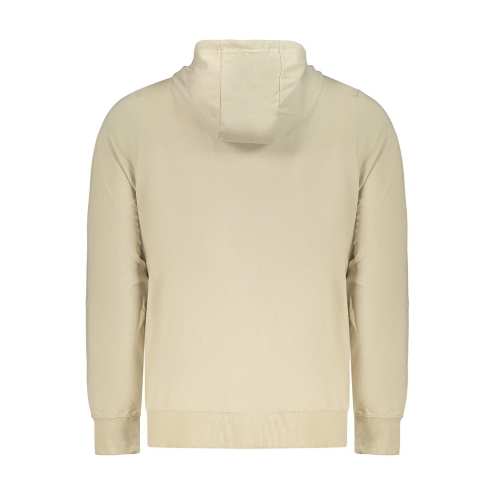 Beige Cotton Men's Hooded Sweatshirt
