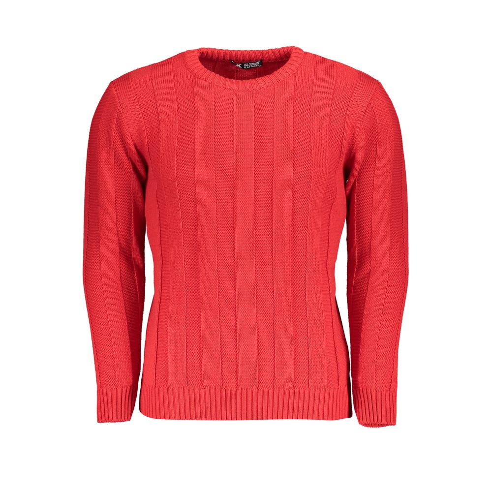 Red Acrylic Men's Sweater