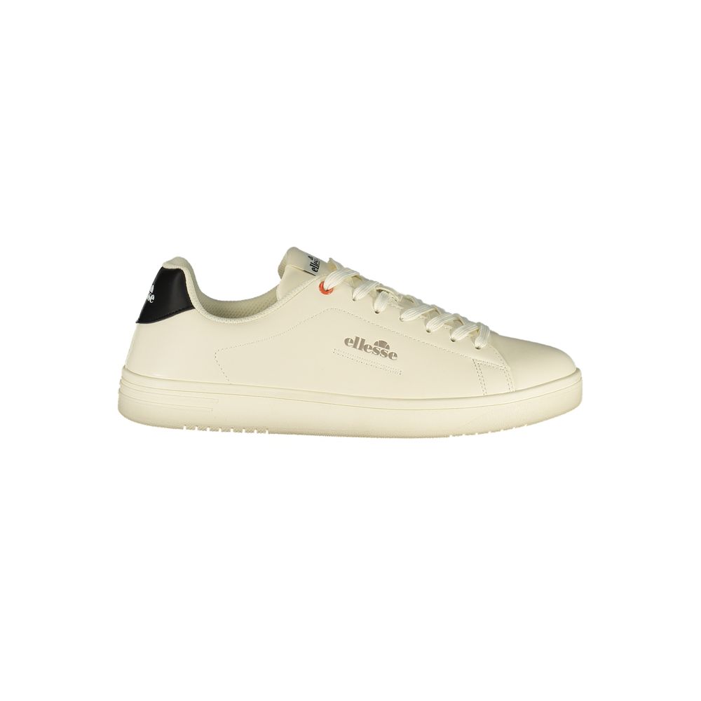 White Polyurethane Men's Sneaker