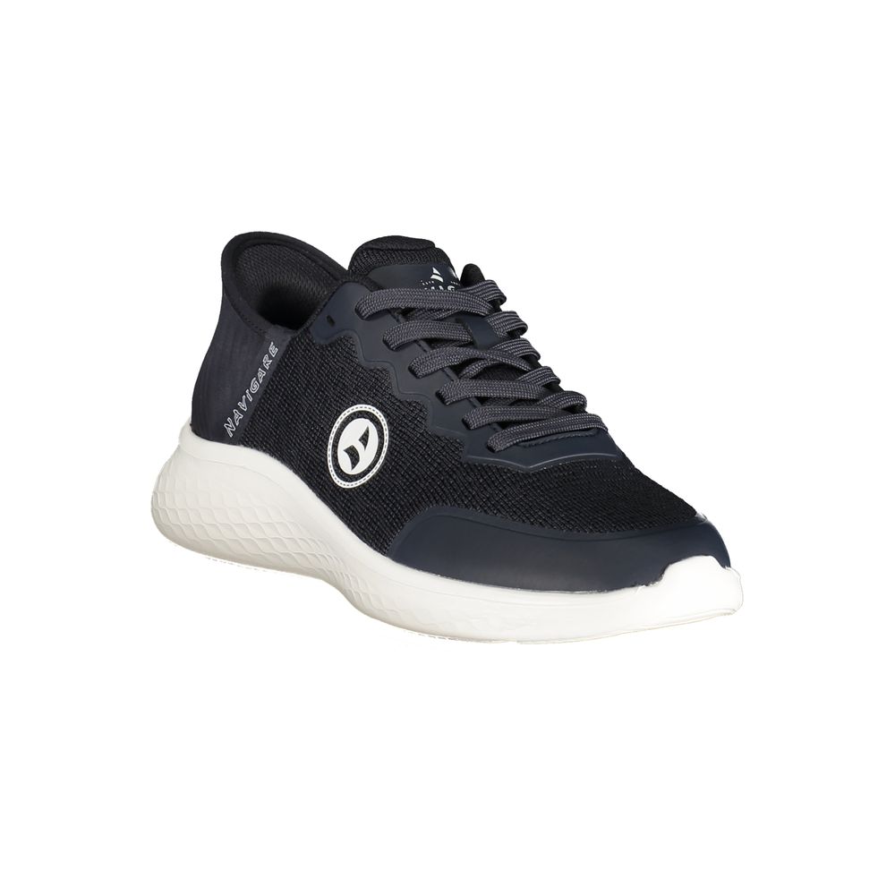 Blue Polyurethane Men Sneaker
