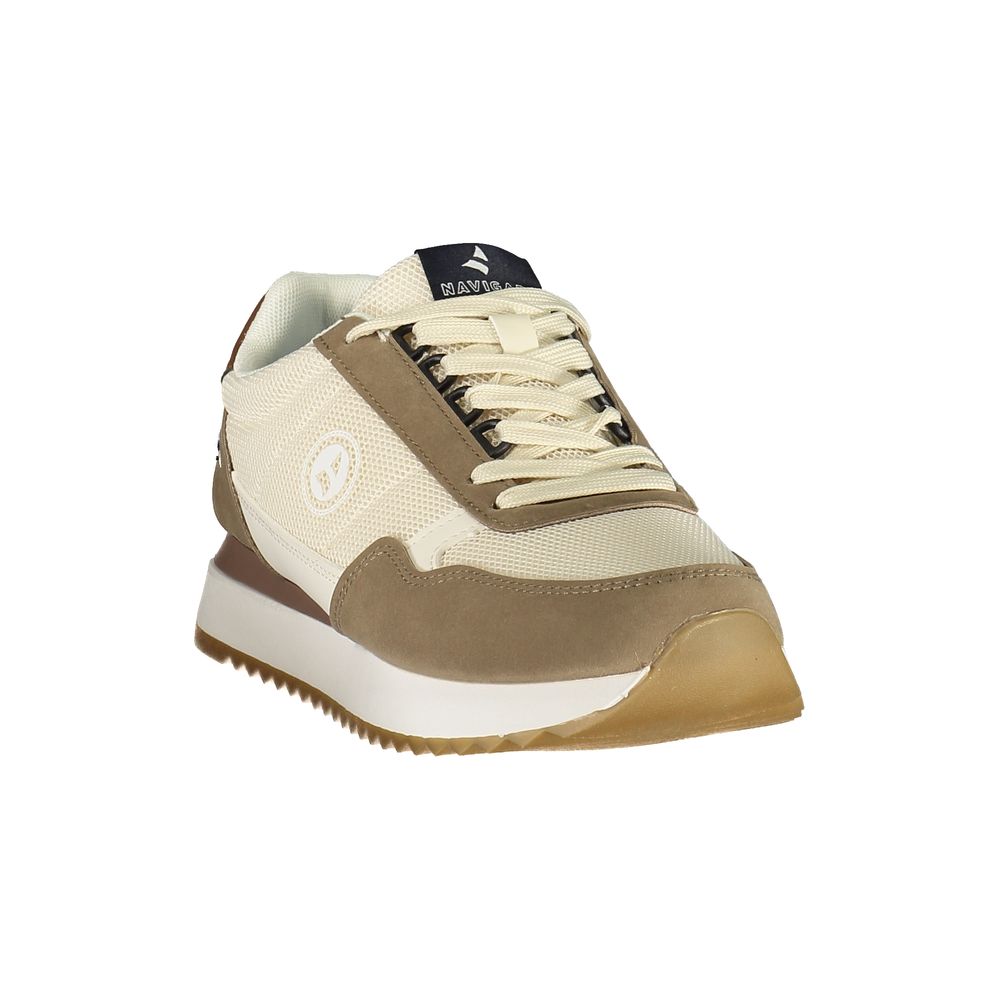 Beige Polyurethane Men Sneaker