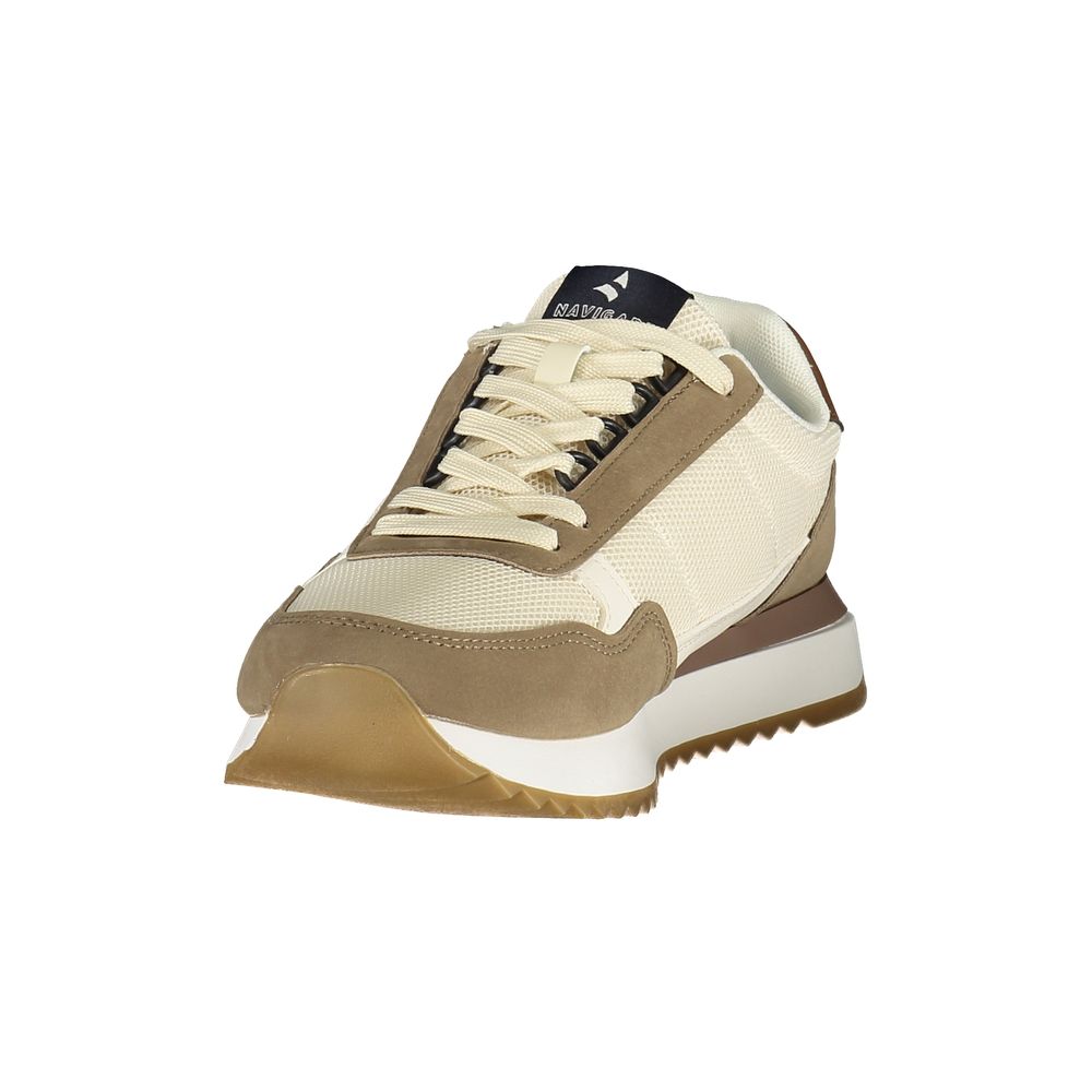 Beige Polyurethane Men Sneaker