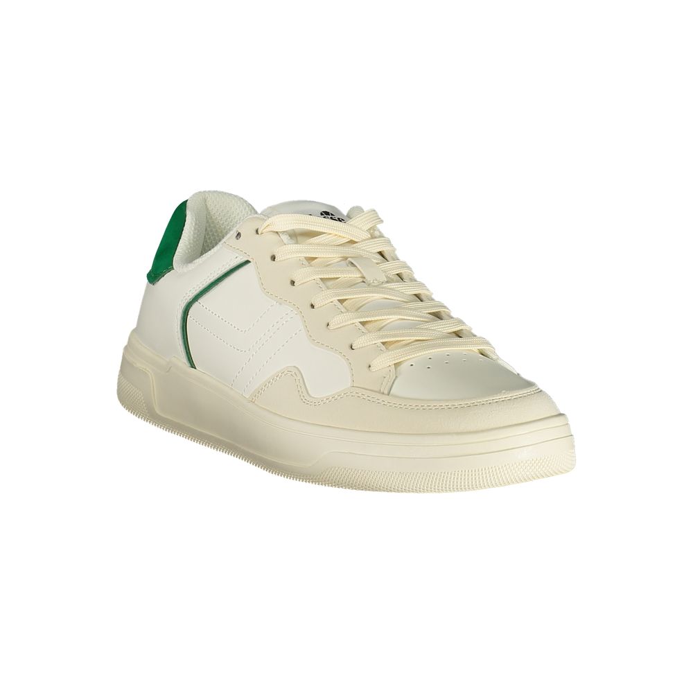 White Polyurethane Men Sneaker