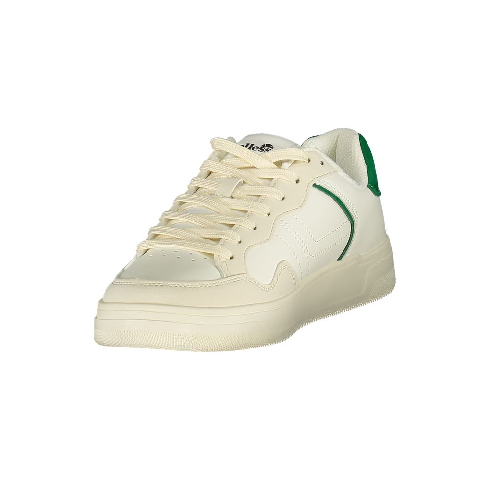 White Polyurethane Men Sneaker