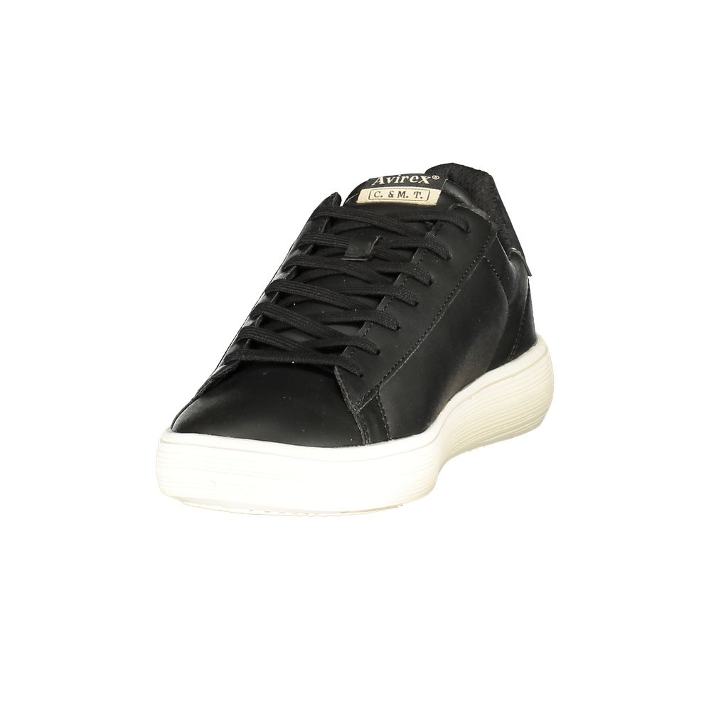 Black Polyurethane Men Sneaker