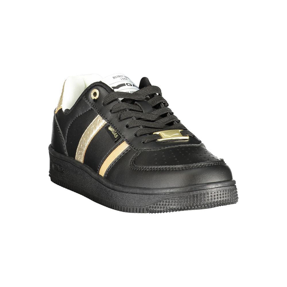 Black Polyurethane Women Sneaker