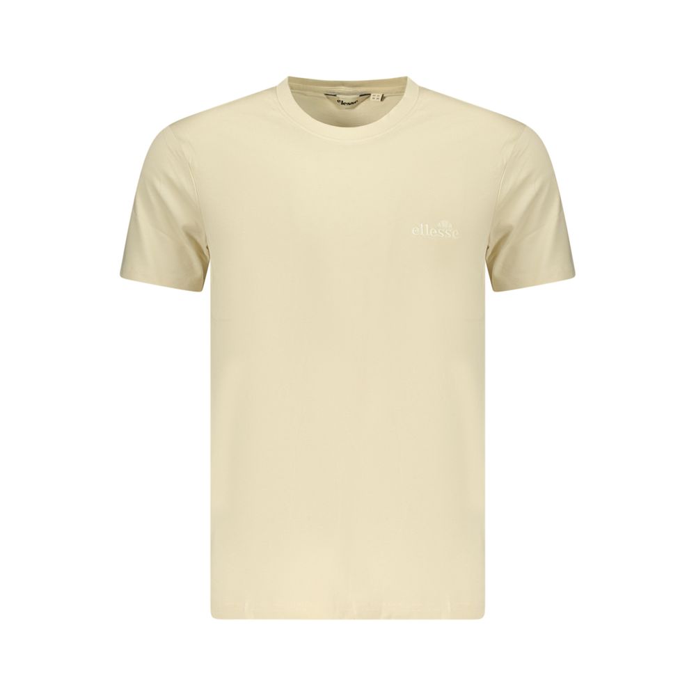 Beige Cotton Men T-Shirt