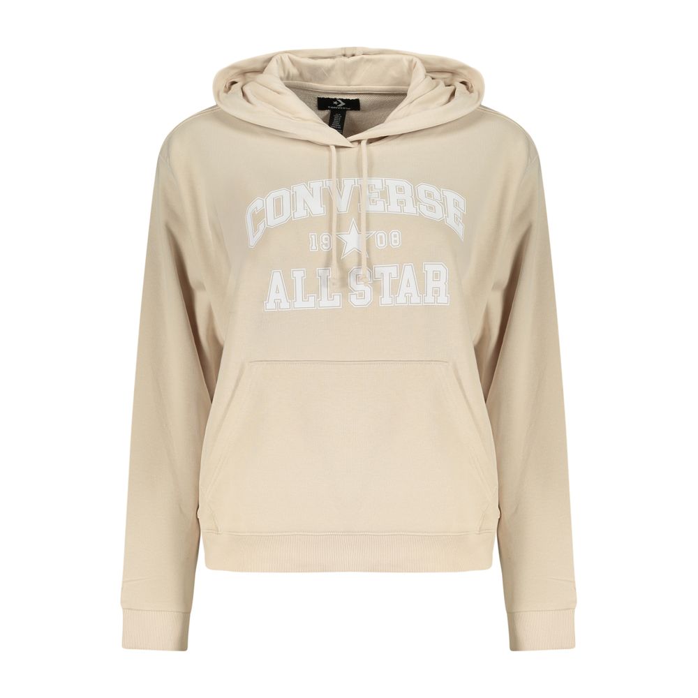Beige Cotton Women's Hoodie