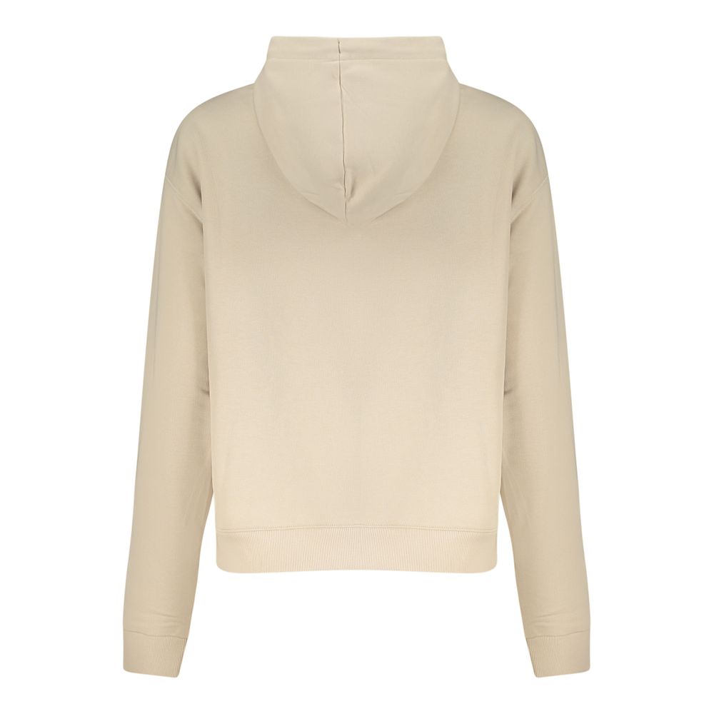 Beige Cotton Women's Hoodie