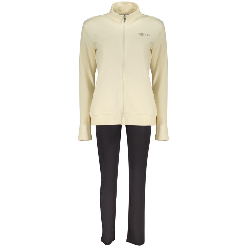Beige Cotton Women Sweatshirt
