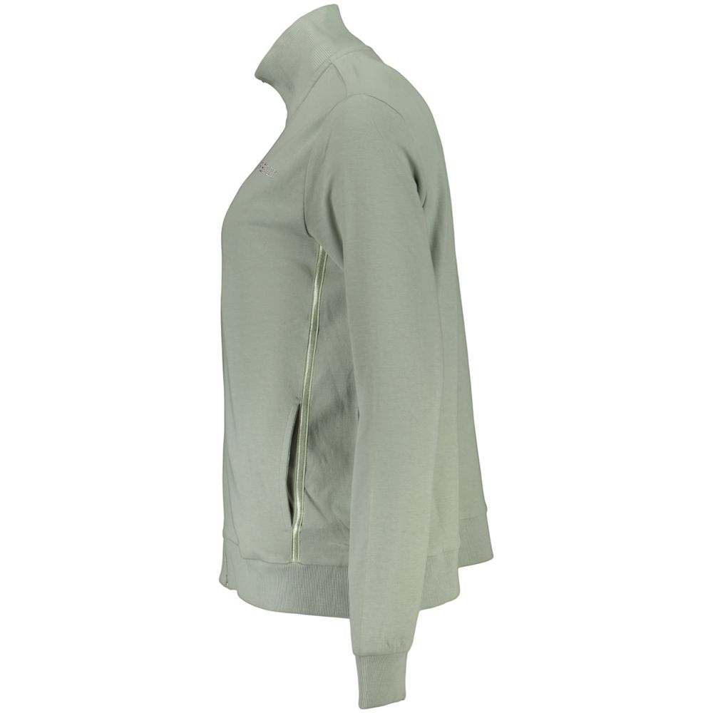 Green Cotton Women Sweatshirt