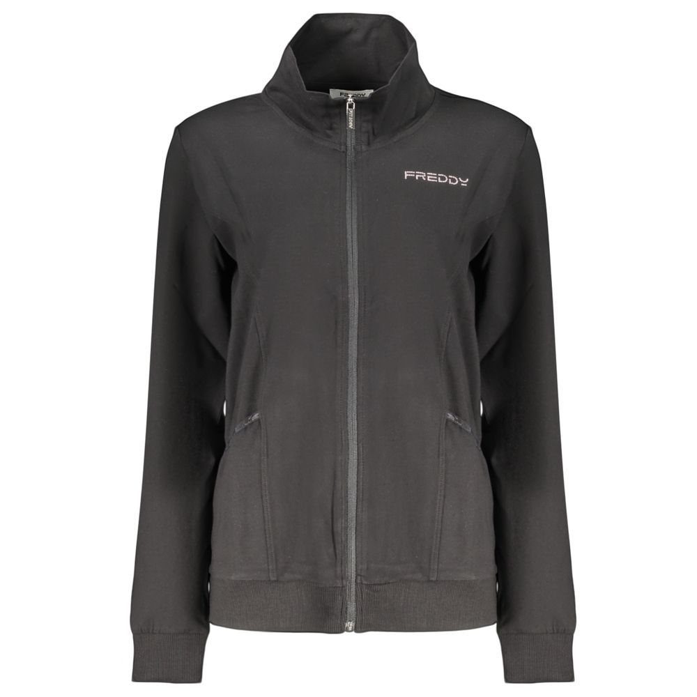 Black Cotton Women's Sweatshirt