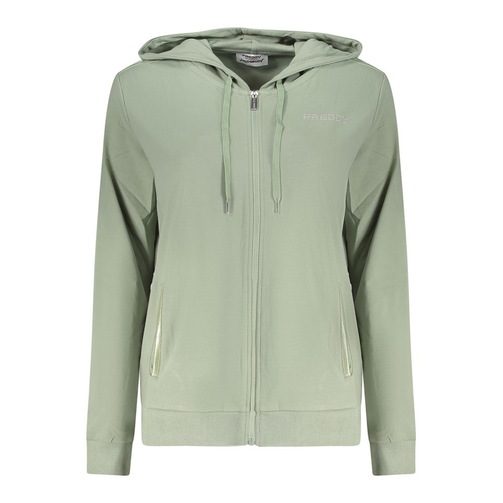 Green Cotton Women's Hoodie