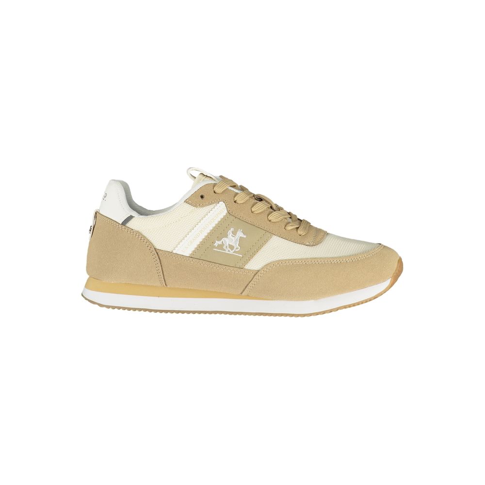 Beige Polyurethane Men's Sneaker