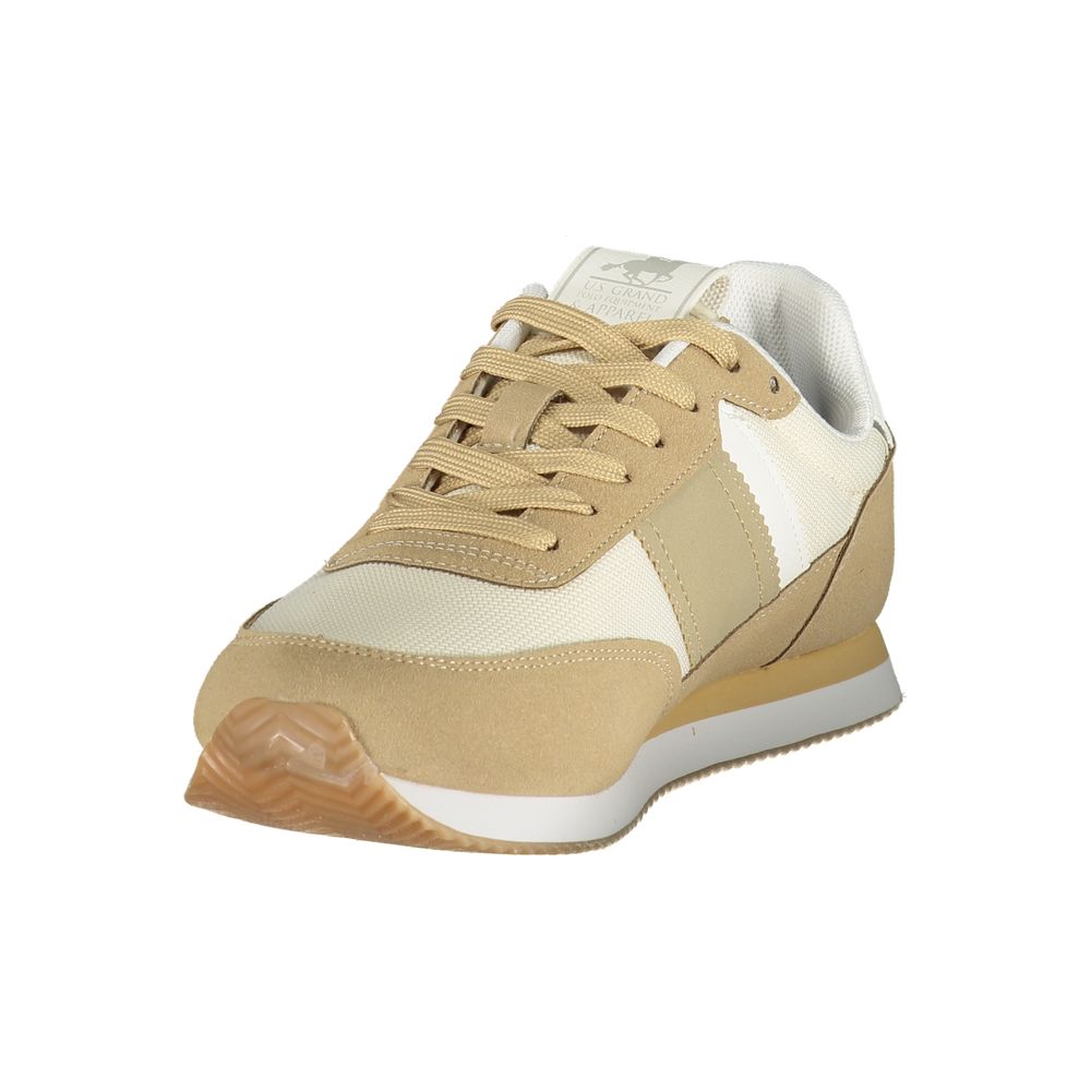 Beige Polyurethane Men's Sneaker