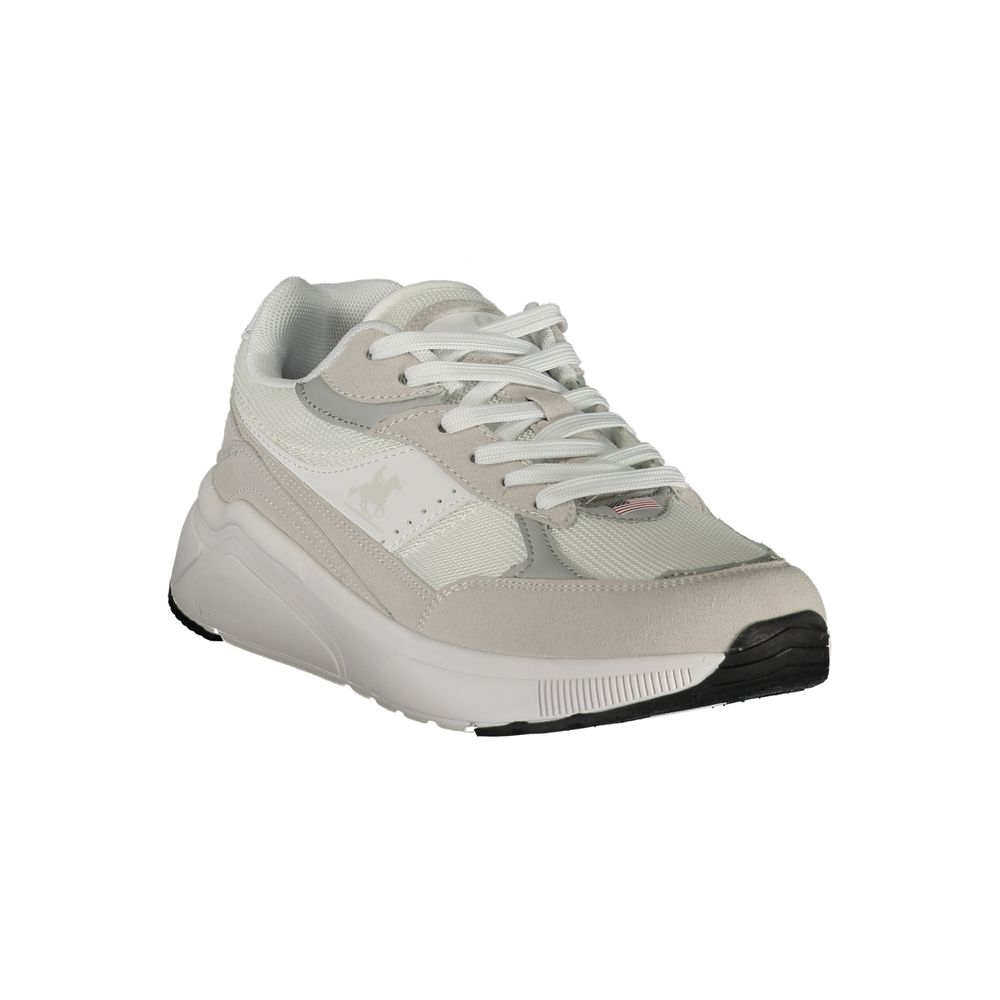 White Polyurethane Men's Sneaker