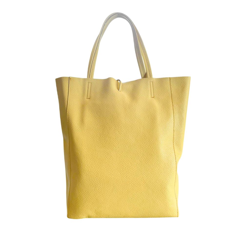 Yellow Leather Women Shoulder Bag