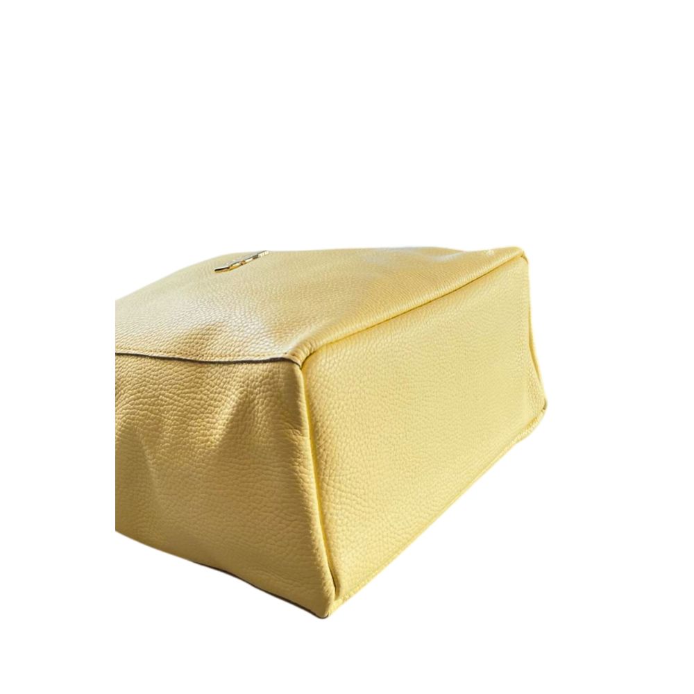 Yellow Leather Women Shoulder Bag